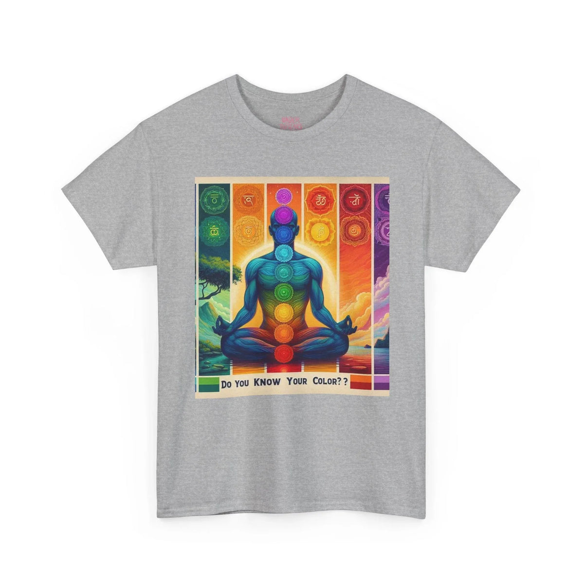 Chakra Meditation Tee — "Do You Know Your Colors?" Spiritual Yoga T-Shirt - underthestarsbabe