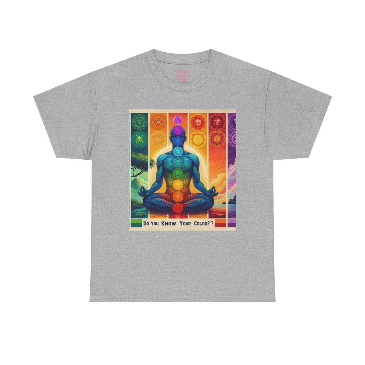 Chakra Meditation Tee — "Do You Know Your Colors?" Spiritual Yoga T-Shirt - underthestarsbabe