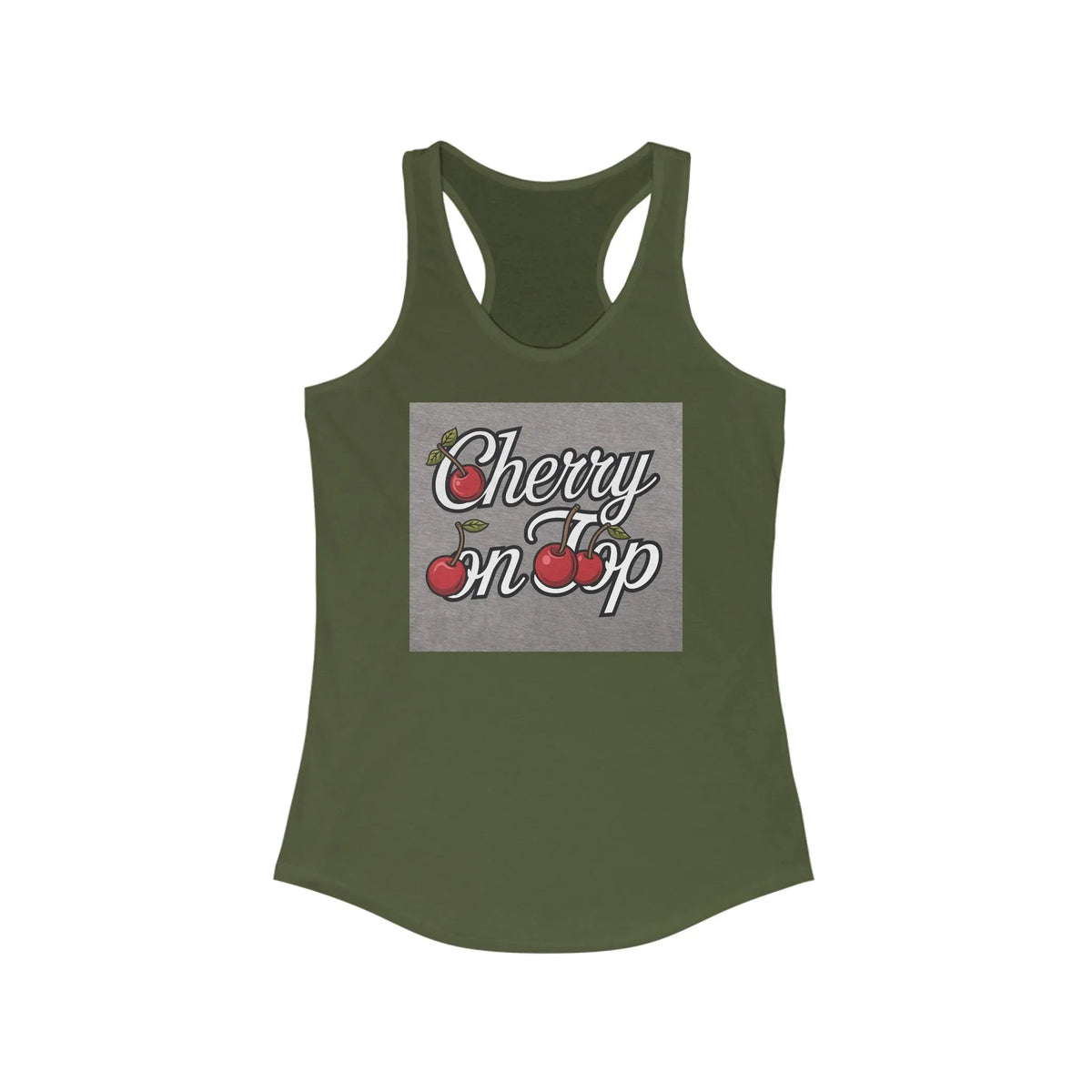Cherry On Top Women's Ideal Racerback Tank - Under The Stars Babe - underthestarsbabe