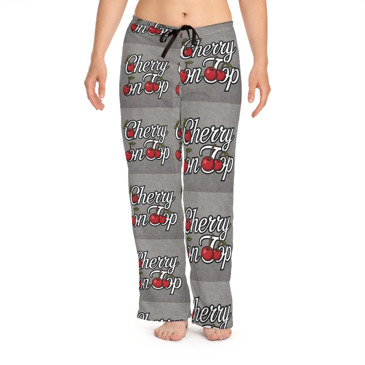 Cherry On Top Women's Pajama Pants (AOP) - underthestarsbabe