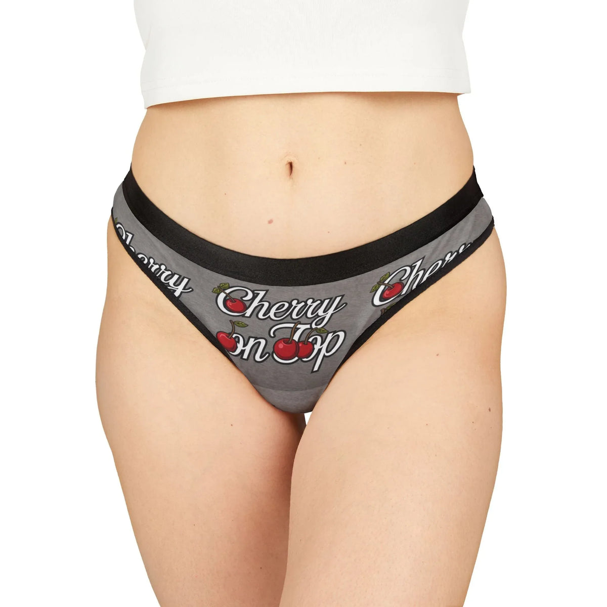 Cherry On Top Women's Thongs - Under The Stars Babe - underthestarsbabe