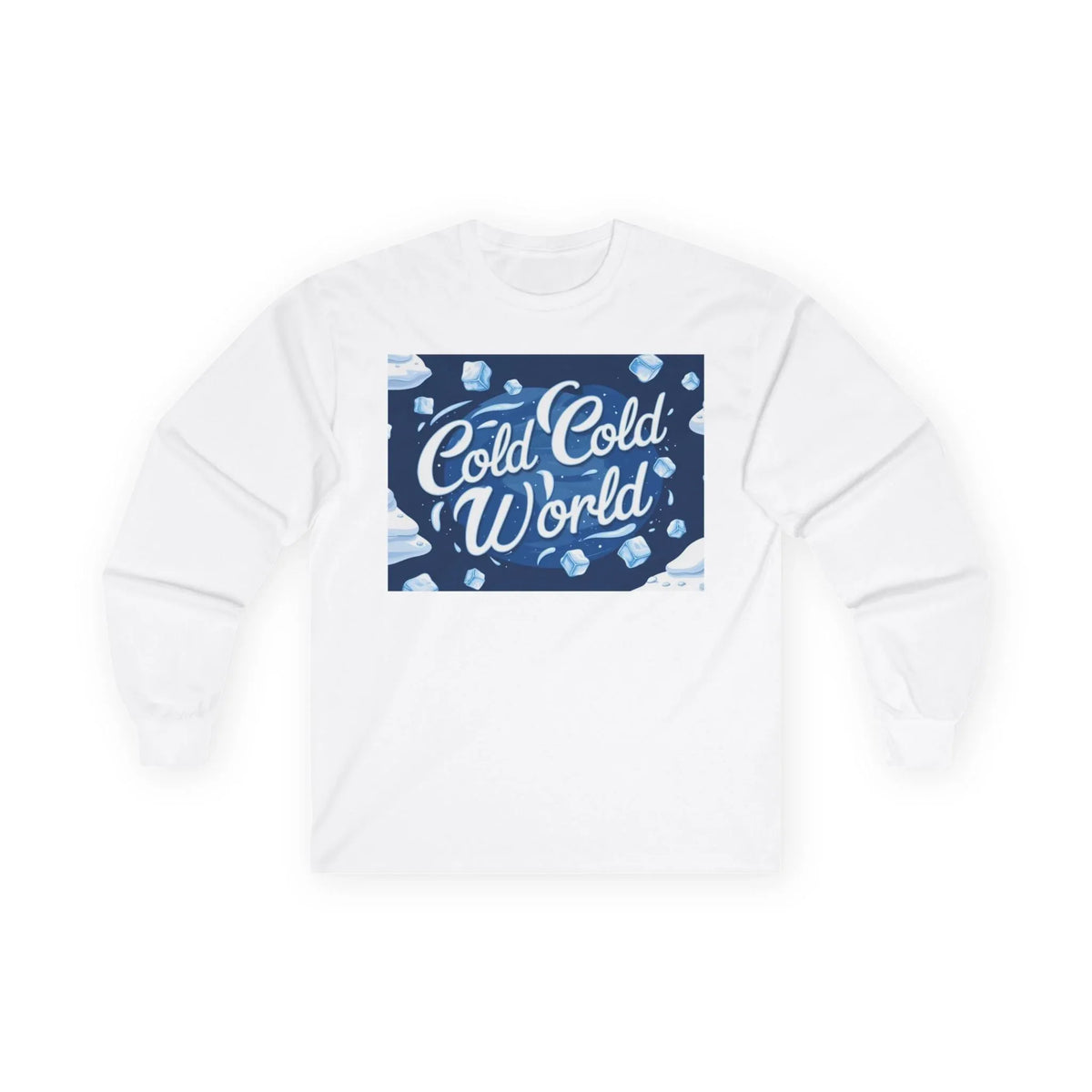 Cold Cold World Ice-Themed Apparel Long Sleeve Tee - underthestarsbabe