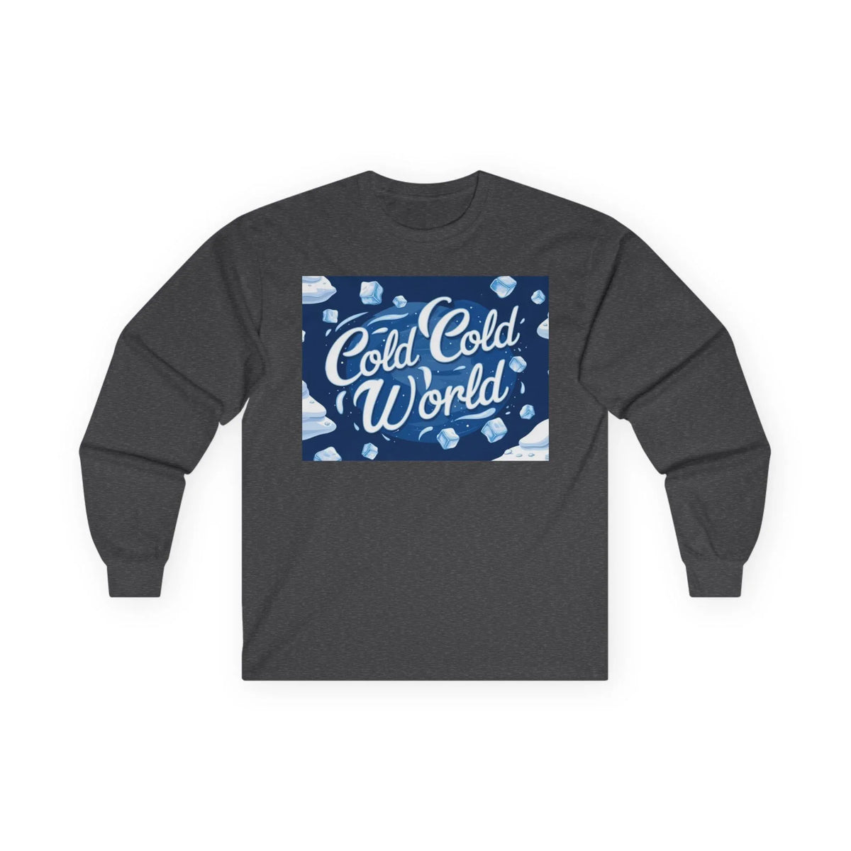Cold Cold World Ice-Themed Apparel Long Sleeve Tee - underthestarsbabe