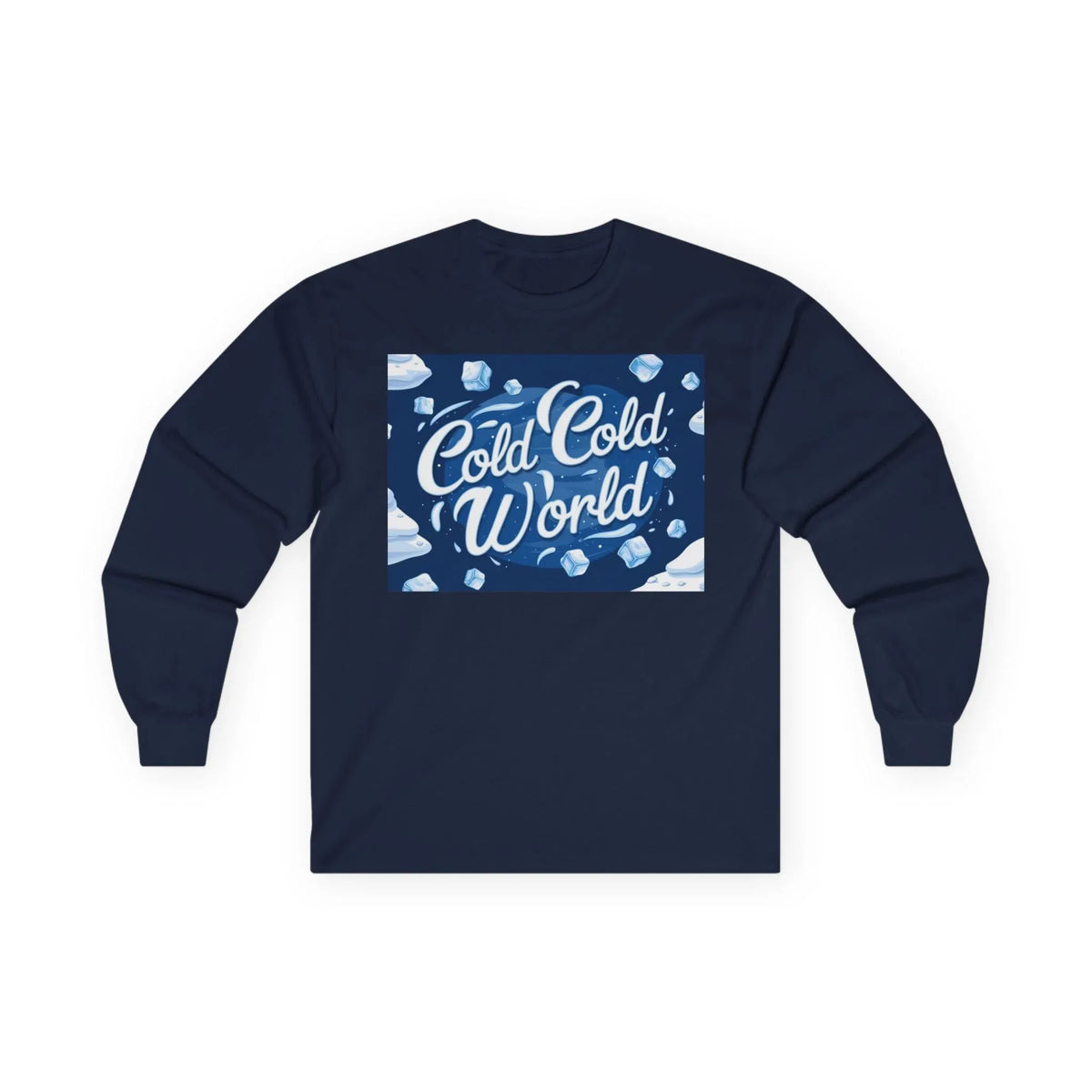 Cold Cold World Ice-Themed Apparel Long Sleeve Tee - underthestarsbabe