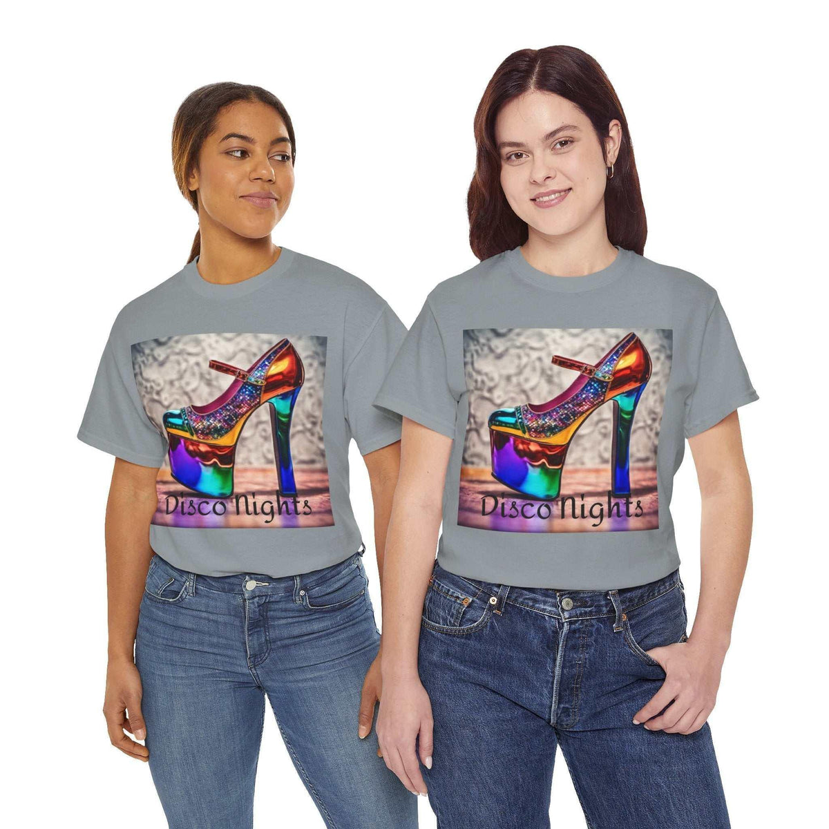 Disco Nights Unisex Heavy Cotton Tee - Retro Vibes - Under the Stars Babe - underthestarsbabe