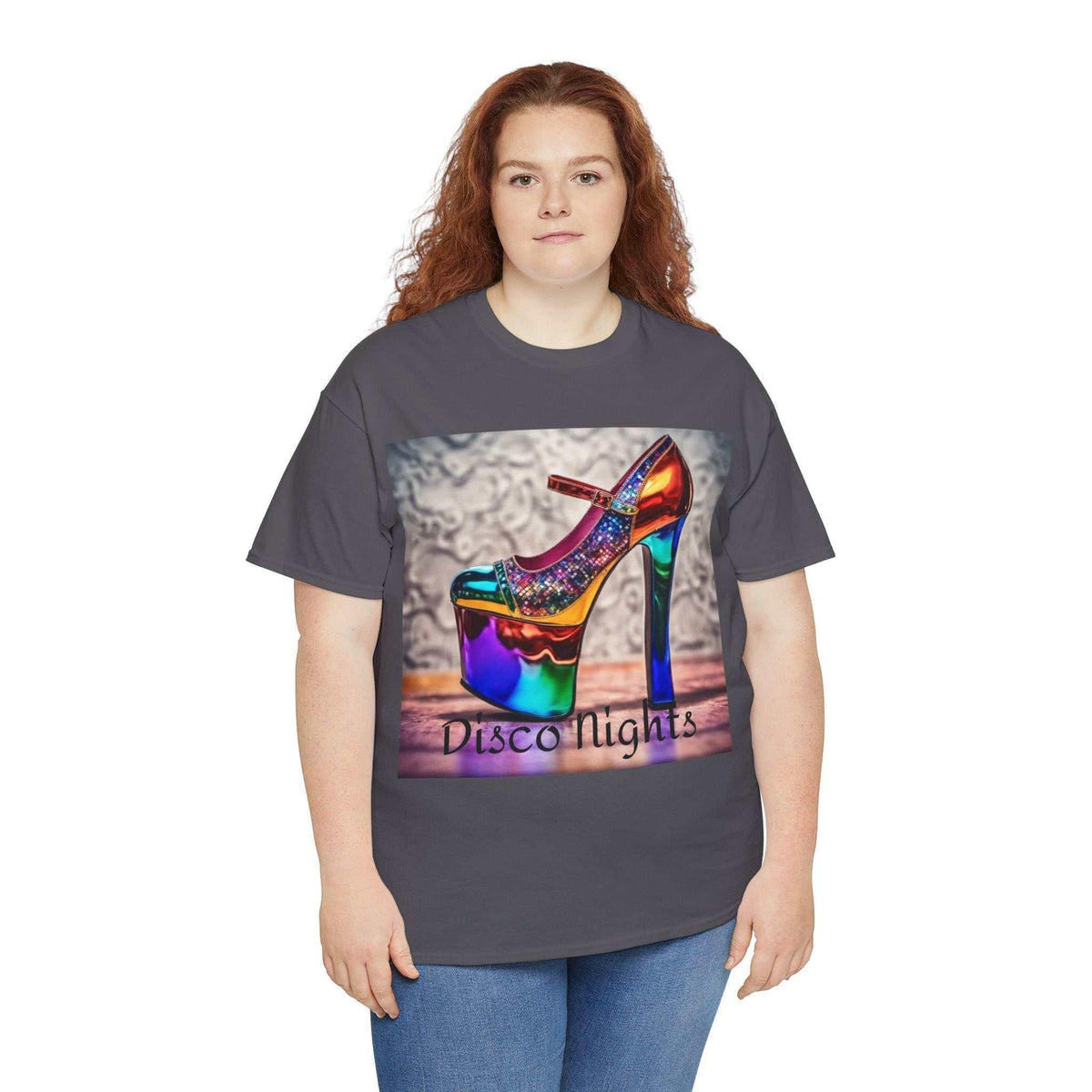 Disco Nights Unisex Heavy Cotton Tee - Retro Vibes - Under the Stars Babe - underthestarsbabe