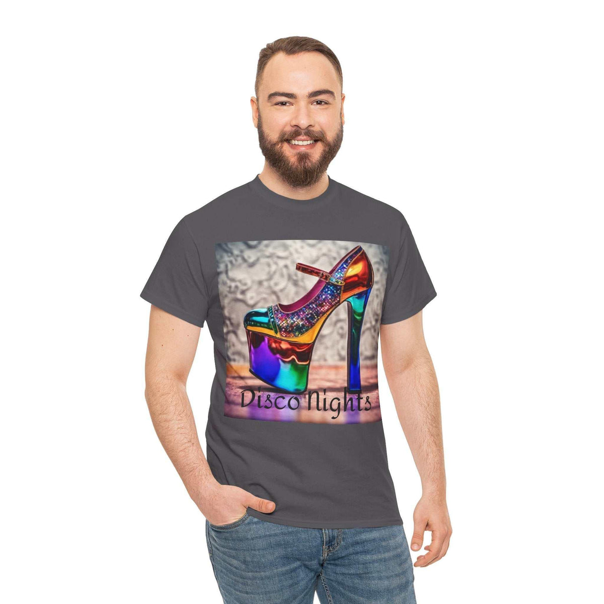 Disco Nights Unisex Heavy Cotton Tee - Retro Vibes - Under the Stars Babe - underthestarsbabe
