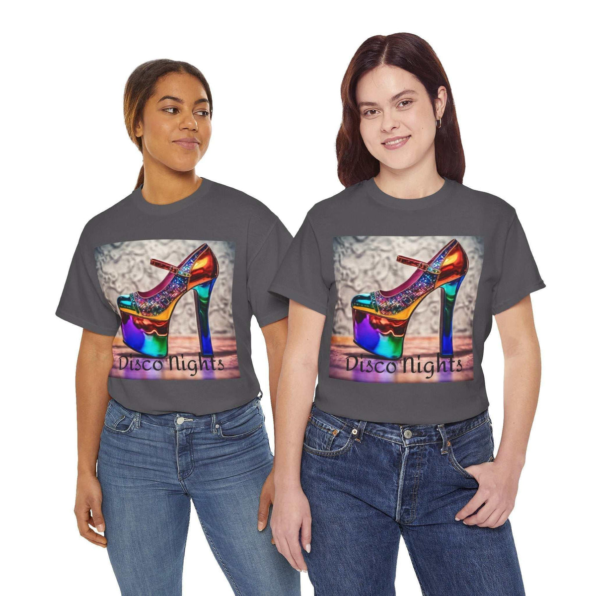 Disco Nights Unisex Heavy Cotton Tee - Retro Vibes - Under the Stars Babe - underthestarsbabe