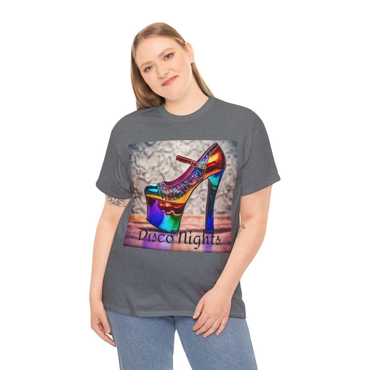 Disco Nights Unisex Heavy Cotton Tee - Retro Vibes - Under the Stars Babe - underthestarsbabe