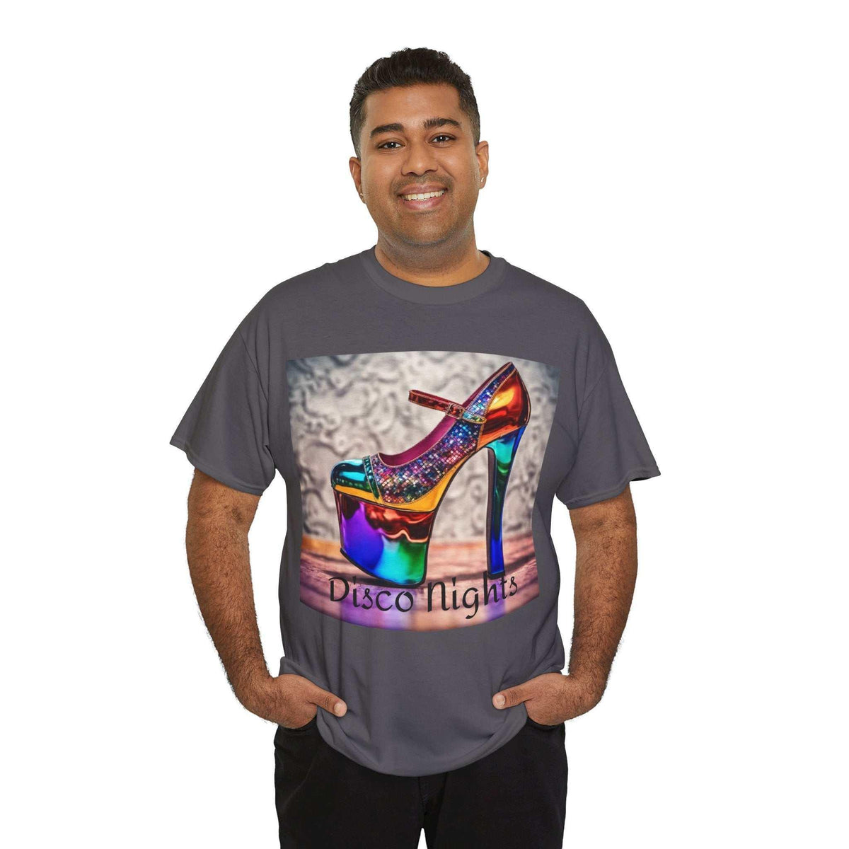 Disco Nights Unisex Heavy Cotton Tee - Retro Vibes - Under the Stars Babe - underthestarsbabe