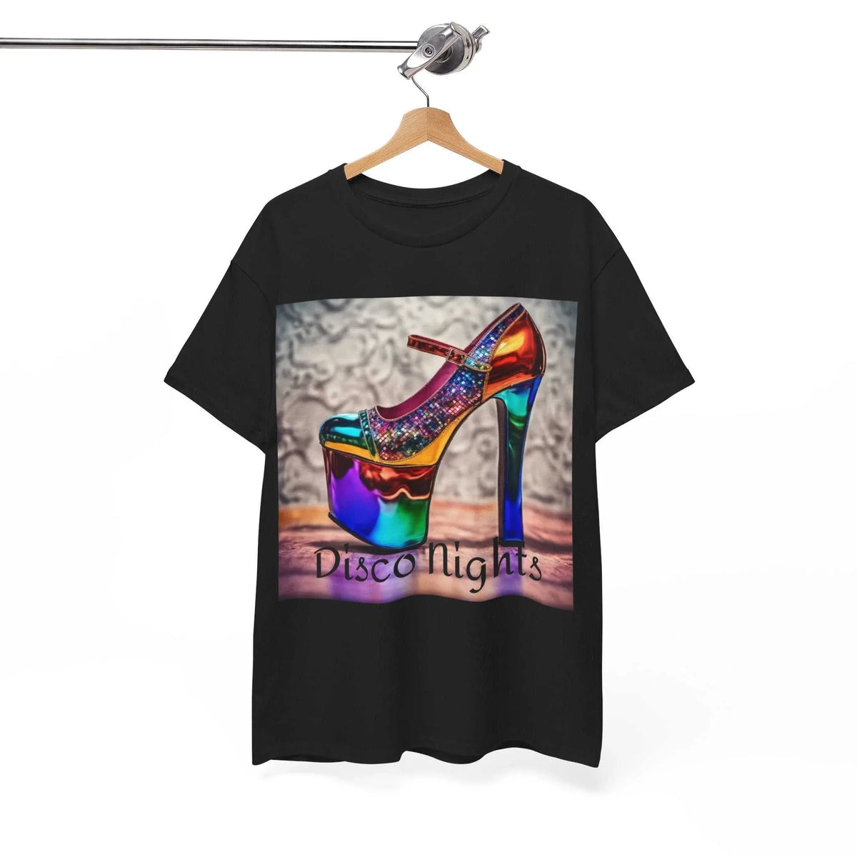Disco Nights Unisex Heavy Cotton Tee - Retro Vibes - Under the Stars Babe - underthestarsbabe