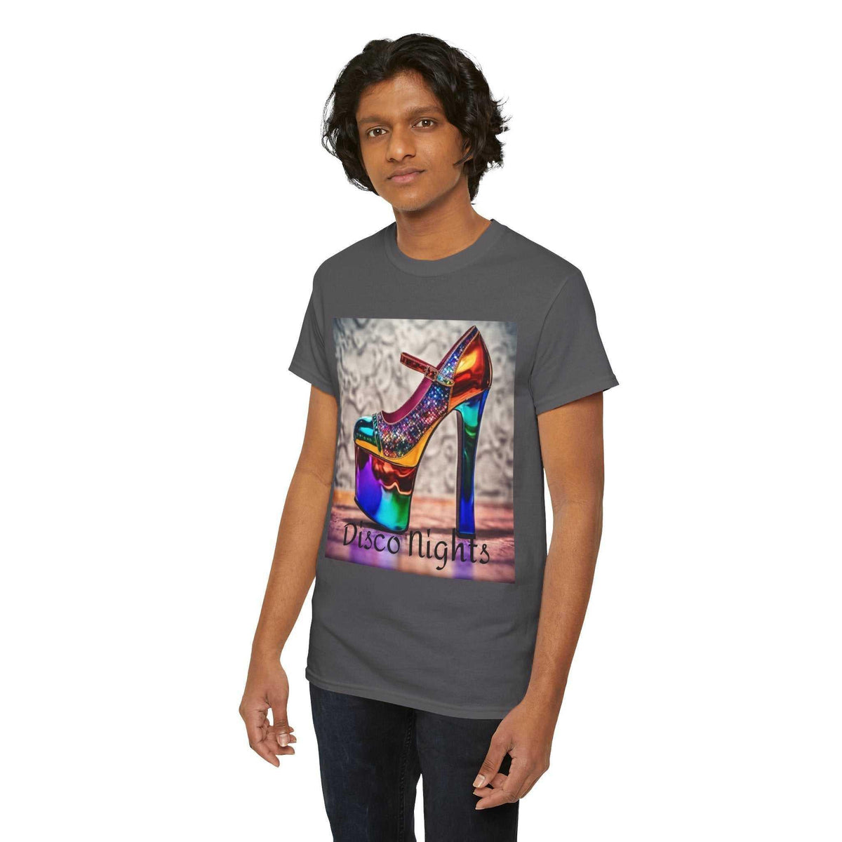 Disco Nights Unisex Heavy Cotton Tee - Retro Vibes - Under the Stars Babe - underthestarsbabe
