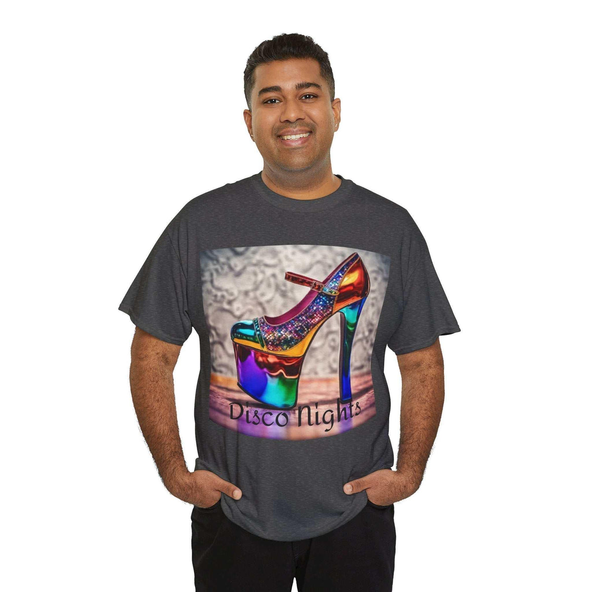 Disco Nights Unisex Heavy Cotton Tee - Retro Vibes - Under the Stars Babe - underthestarsbabe