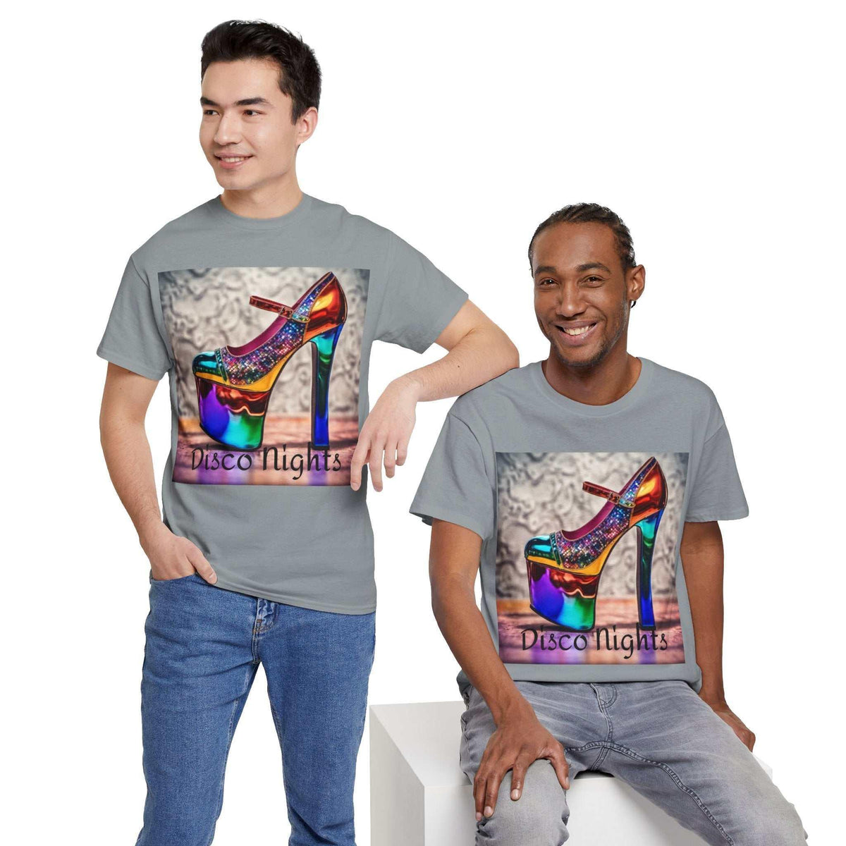 Disco Nights Unisex Heavy Cotton Tee - Retro Vibes - Under the Stars Babe - underthestarsbabe