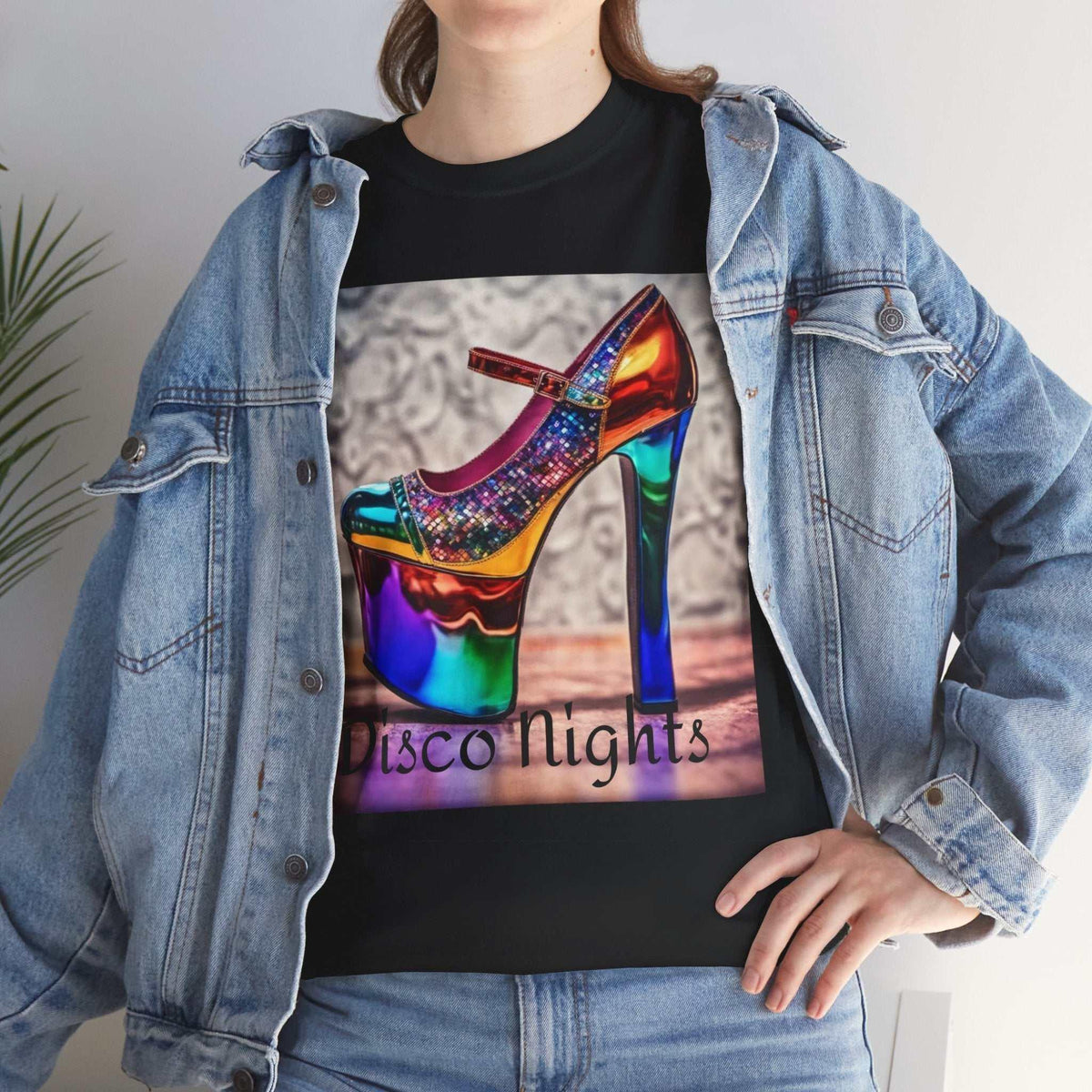 Disco Nights Unisex Heavy Cotton Tee - Retro Vibes - Under the Stars Babe - underthestarsbabe