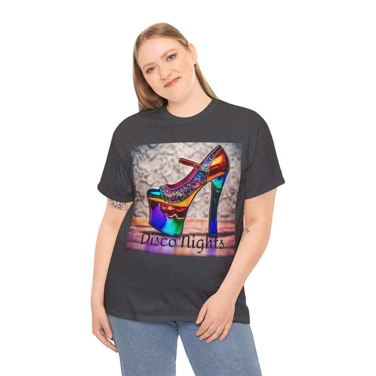 Disco Nights Unisex Heavy Cotton Tee - Retro Vibes - Under the Stars Babe - underthestarsbabe
