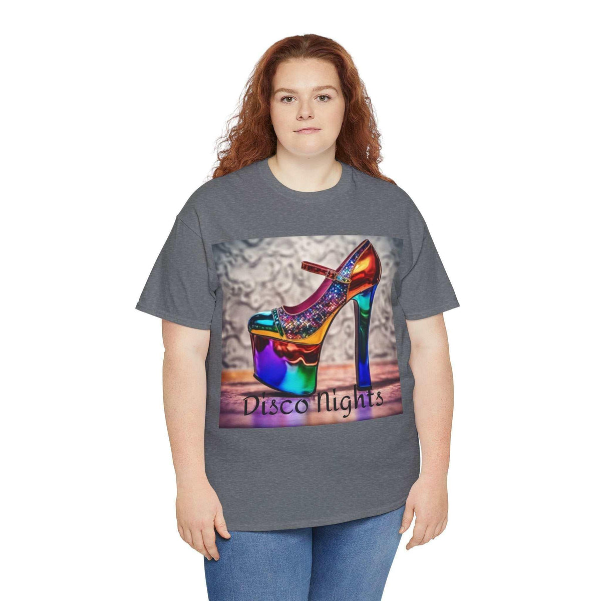 Disco Nights Unisex Heavy Cotton Tee - Retro Vibes - Under the Stars Babe - underthestarsbabe