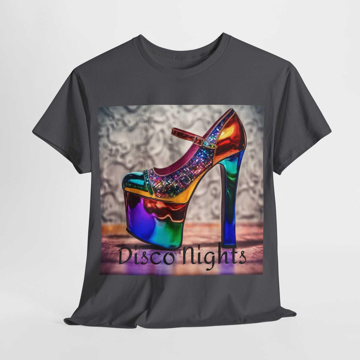 Disco Nights Unisex Heavy Cotton Tee - Retro Vibes - Under the Stars Babe - underthestarsbabe
