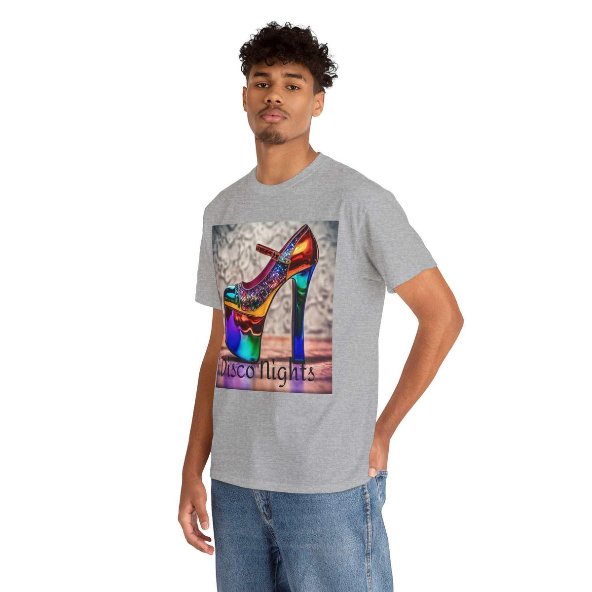 Disco Nights Unisex Heavy Cotton Tee - Retro Vibes - Under the Stars Babe - underthestarsbabe