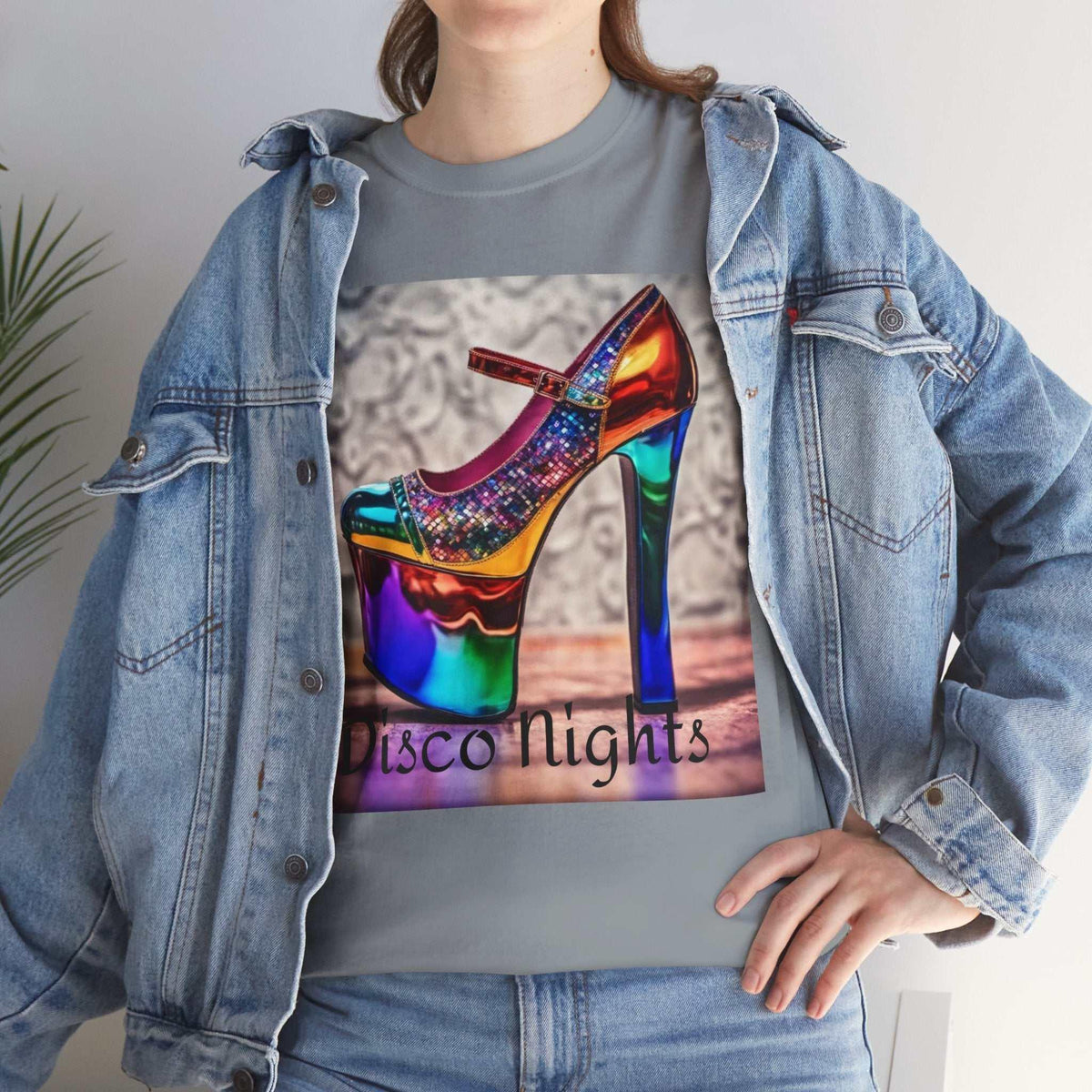 Disco Nights Unisex Heavy Cotton Tee - Retro Vibes - Under the Stars Babe - underthestarsbabe