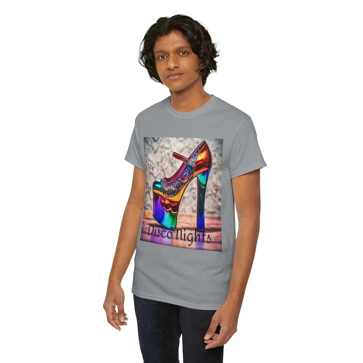 Disco Nights Unisex Heavy Cotton Tee - Retro Vibes - Under the Stars Babe - underthestarsbabe
