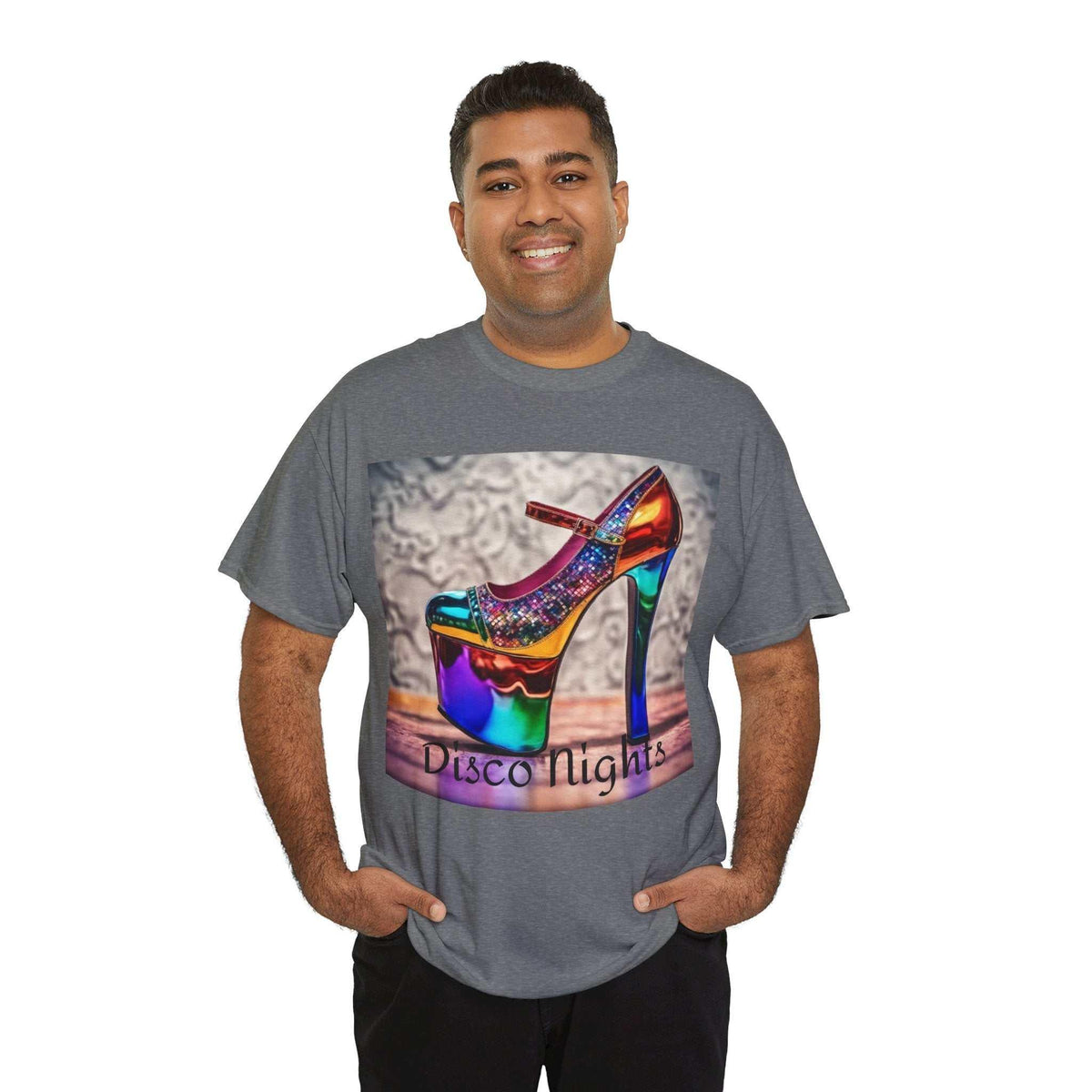 Disco Nights Unisex Heavy Cotton Tee - Retro Vibes - Under the Stars Babe - underthestarsbabe