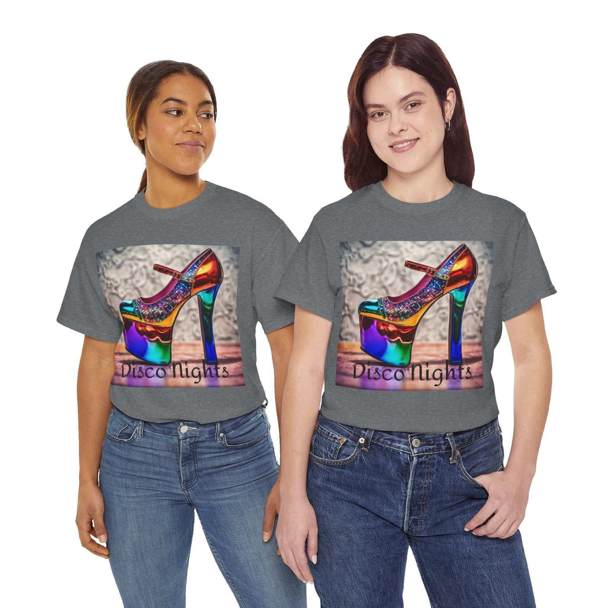 Disco Nights Unisex Heavy Cotton Tee - Retro Vibes - Under the Stars Babe - underthestarsbabe