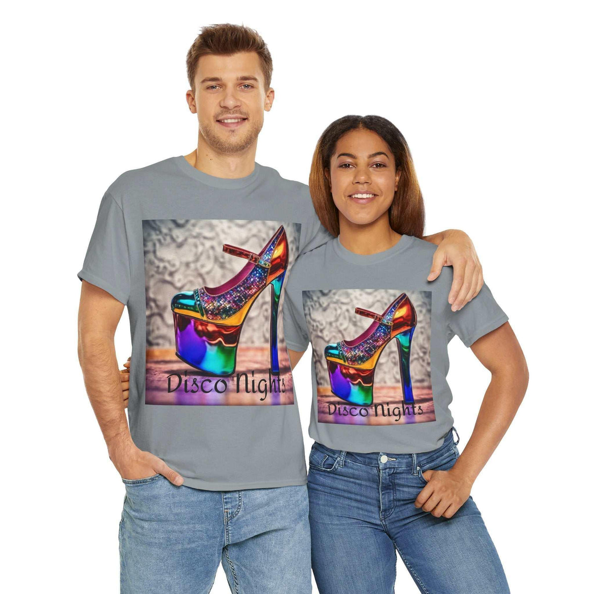 Disco Nights Unisex Heavy Cotton Tee - Retro Vibes - Under the Stars Babe - underthestarsbabe