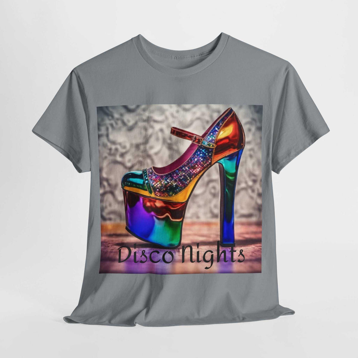 Disco Nights Unisex Heavy Cotton Tee - Retro Vibes - Under the Stars Babe - underthestarsbabe