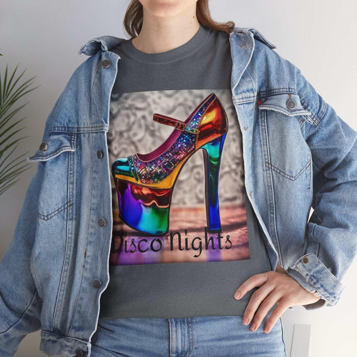 Disco Nights Unisex Heavy Cotton Tee - Retro Vibes - Under the Stars Babe - underthestarsbabe