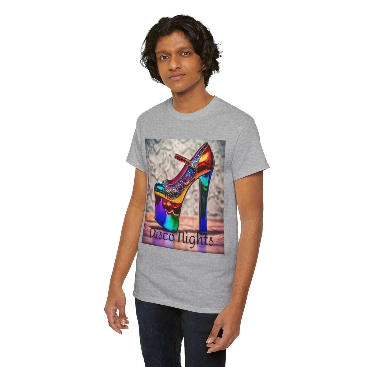 Disco Nights Unisex Heavy Cotton Tee - Retro Vibes - Under the Stars Babe - underthestarsbabe