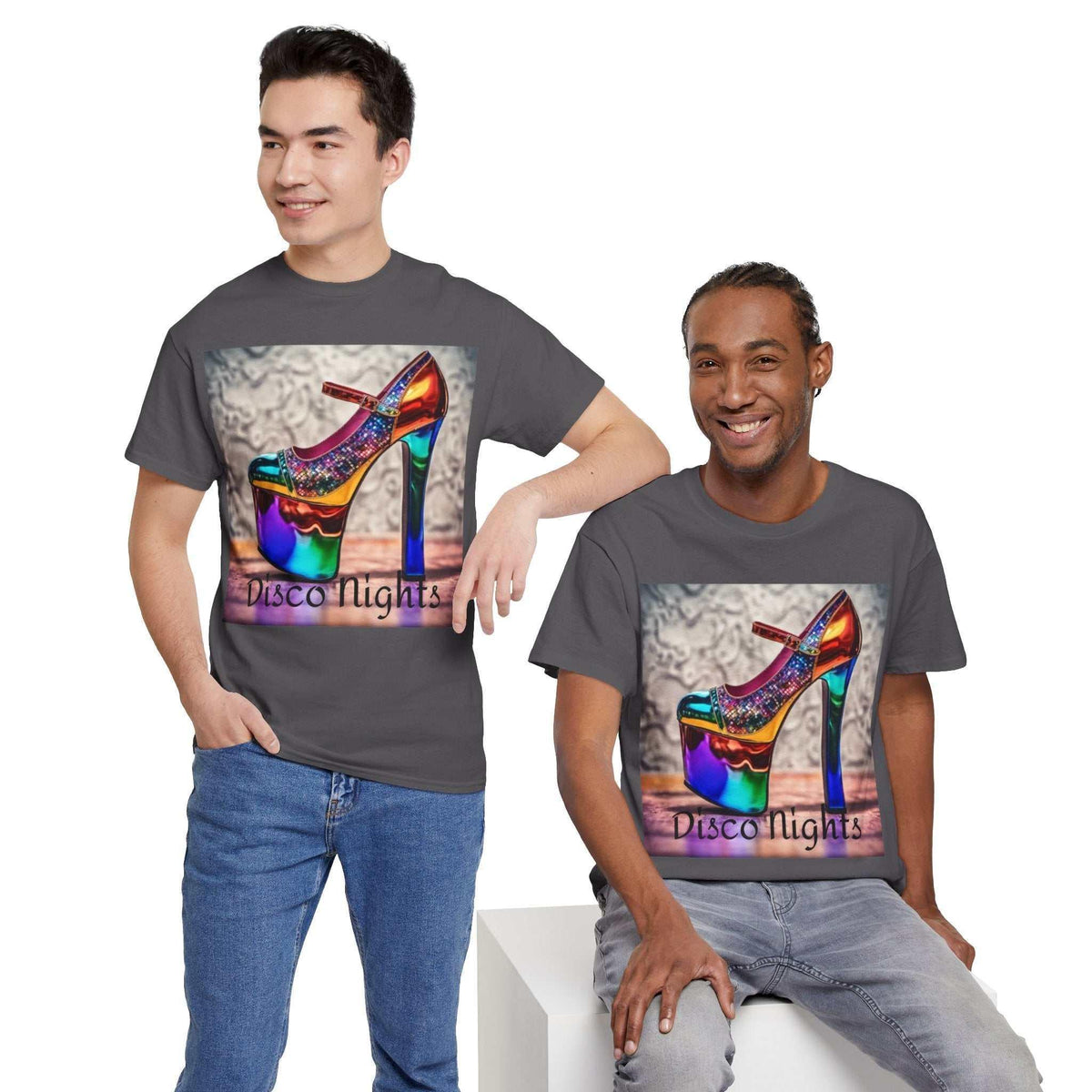 Disco Nights Unisex Heavy Cotton Tee - Retro Vibes - Under the Stars Babe - underthestarsbabe