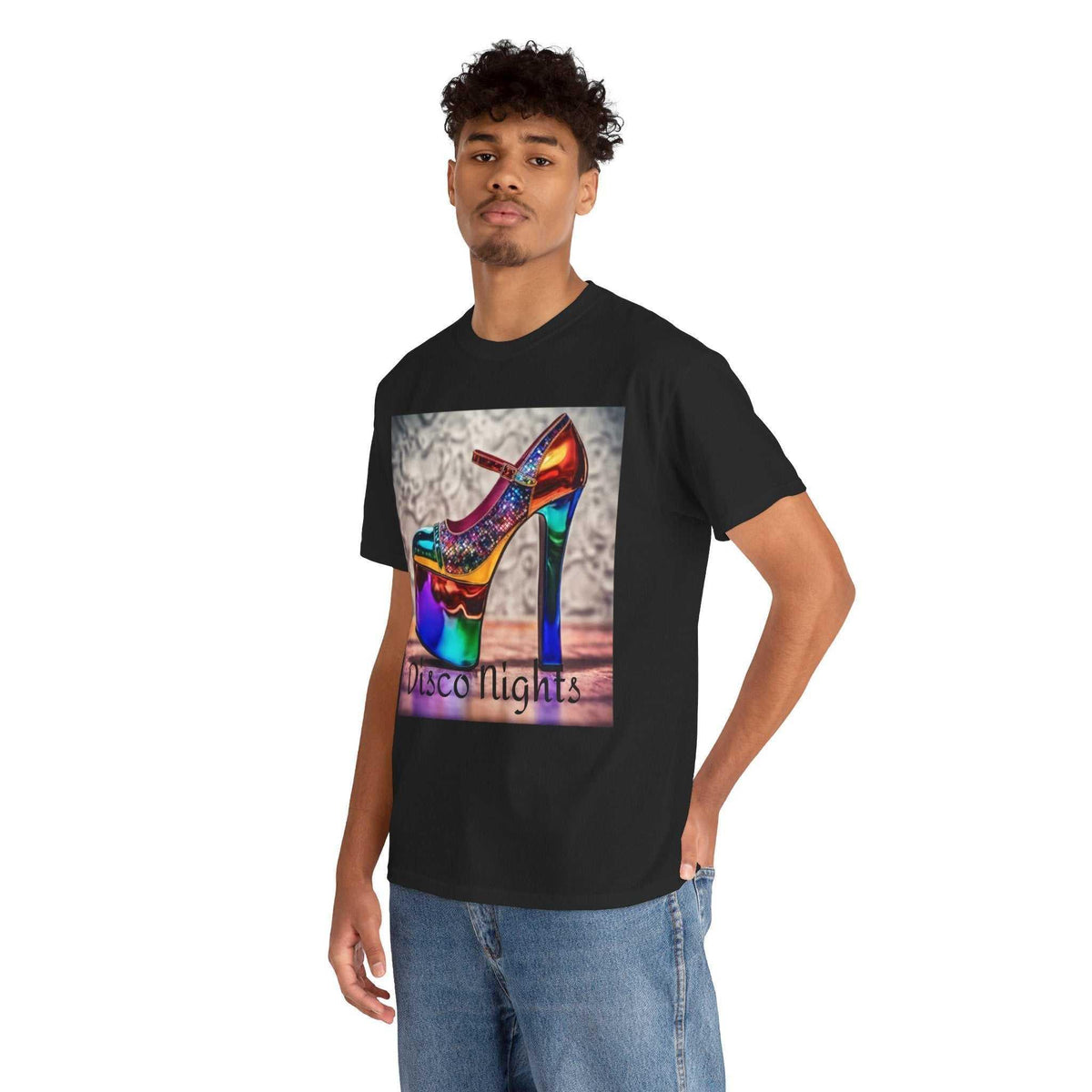 Disco Nights Unisex Heavy Cotton Tee - Retro Vibes - Under the Stars Babe - underthestarsbabe