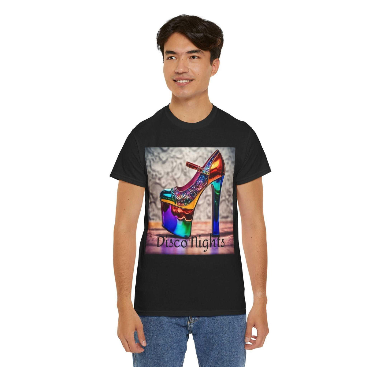 Disco Nights Unisex Heavy Cotton Tee - Retro Vibes - Under the Stars Babe - underthestarsbabe
