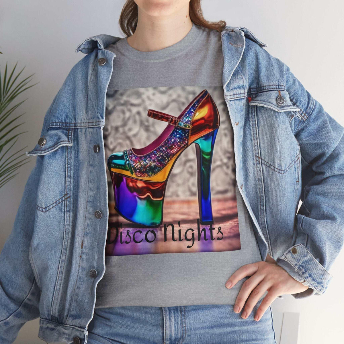Disco Nights Unisex Heavy Cotton Tee - Retro Vibes - Under the Stars Babe - underthestarsbabe