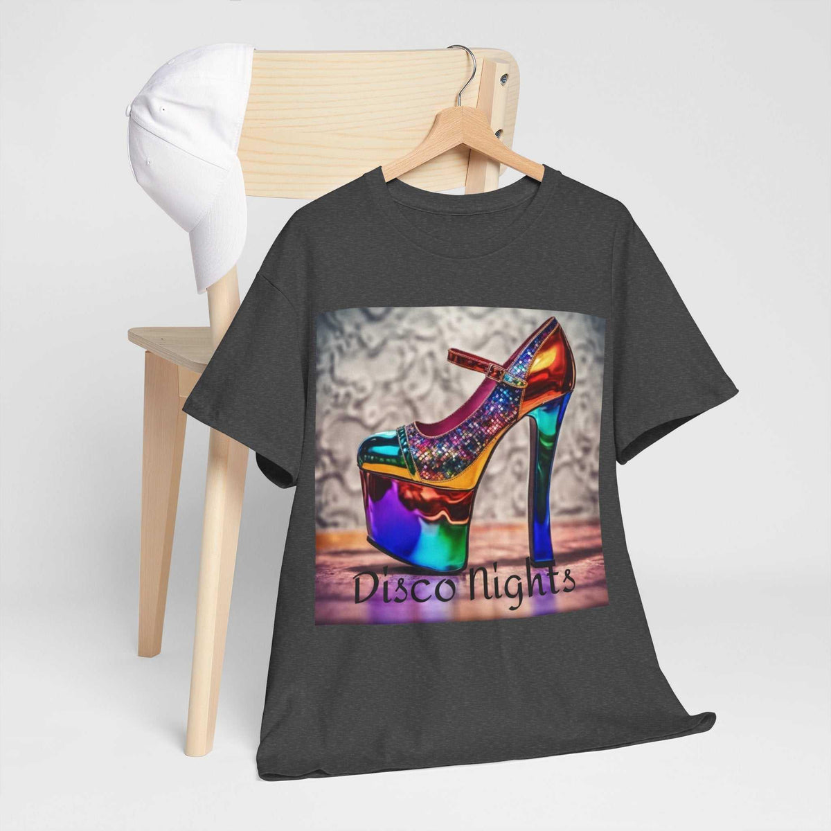 Disco Nights Unisex Heavy Cotton Tee - Retro Vibes - Under the Stars Babe - underthestarsbabe