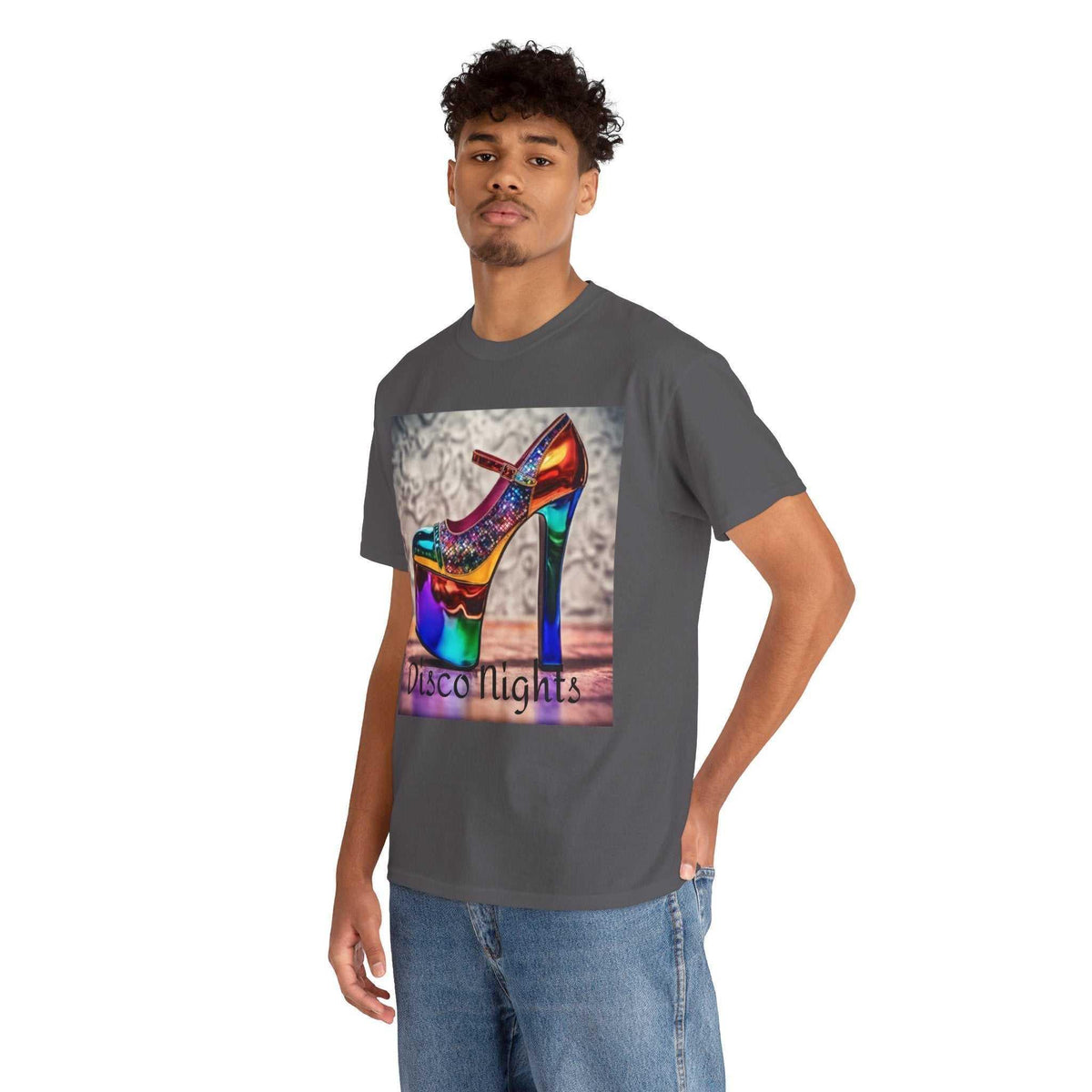 Disco Nights Unisex Heavy Cotton Tee - Retro Vibes - Under the Stars Babe - underthestarsbabe