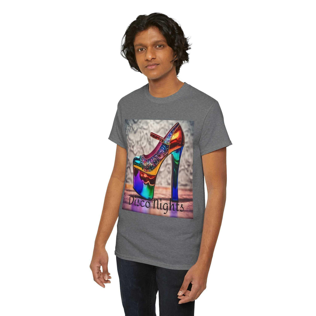 Disco Nights Unisex Heavy Cotton Tee - Retro Vibes - Under the Stars Babe - underthestarsbabe