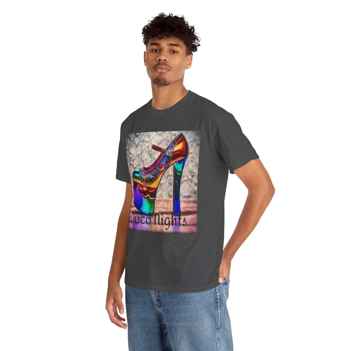 Disco Nights Unisex Heavy Cotton Tee - Retro Vibes - Under the Stars Babe - underthestarsbabe