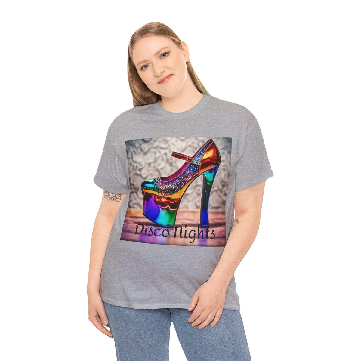 Disco Nights Unisex Heavy Cotton Tee - Retro Vibes - Under the Stars Babe - underthestarsbabe
