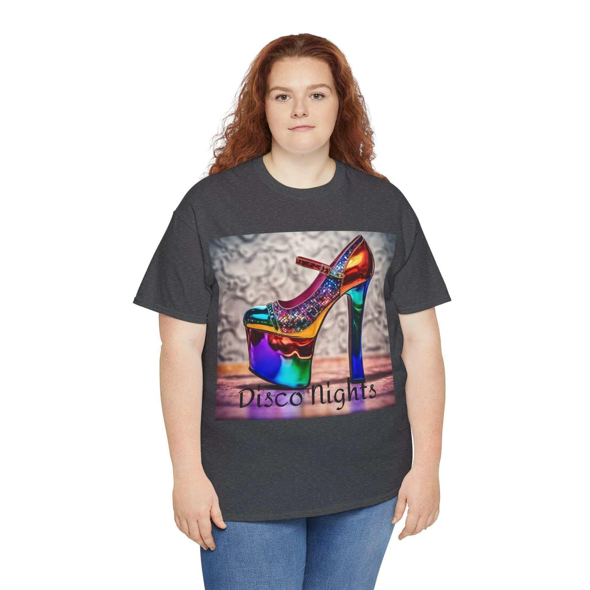Disco Nights Unisex Heavy Cotton Tee - Retro Vibes - Under the Stars Babe - underthestarsbabe