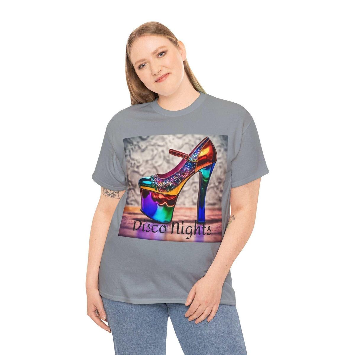 Disco Nights Unisex Heavy Cotton Tee - Retro Vibes - Under the Stars Babe - underthestarsbabe