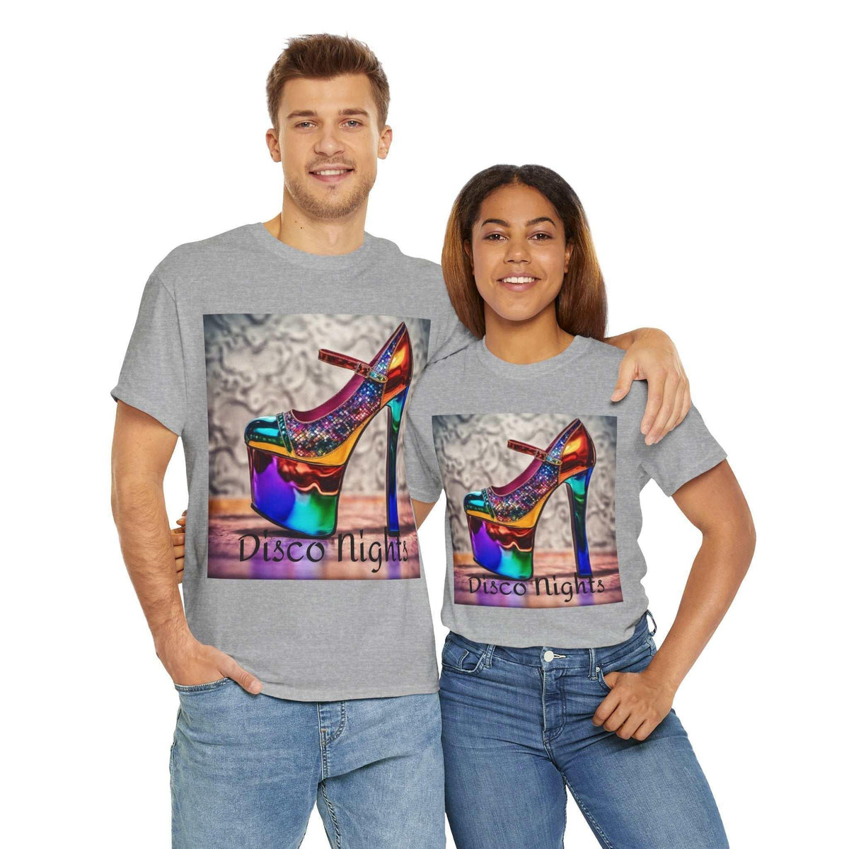 Disco Nights Unisex Heavy Cotton Tee - Retro Vibes - Under the Stars Babe - underthestarsbabe