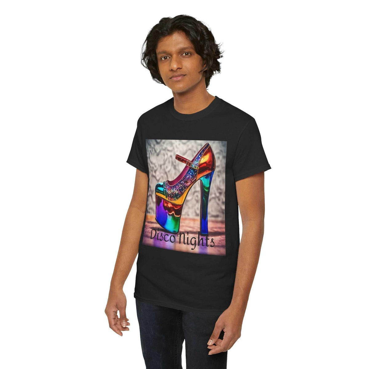 Disco Nights Unisex Heavy Cotton Tee - Retro Vibes - Under the Stars Babe - underthestarsbabe