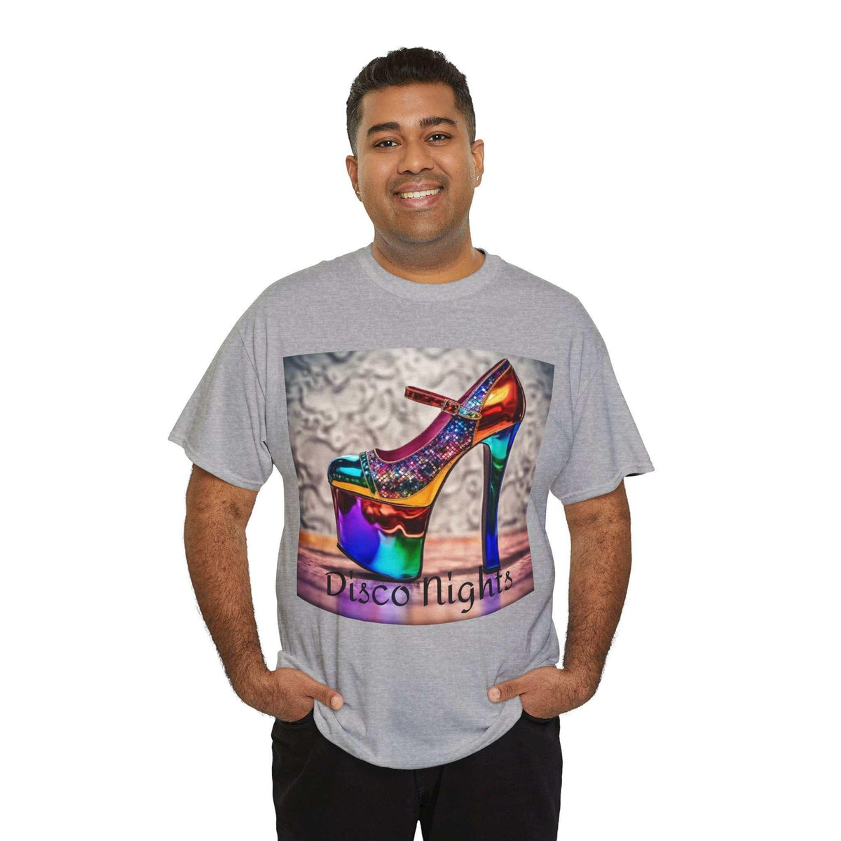 Disco Nights Unisex Heavy Cotton Tee - Retro Vibes - Under the Stars Babe - underthestarsbabe