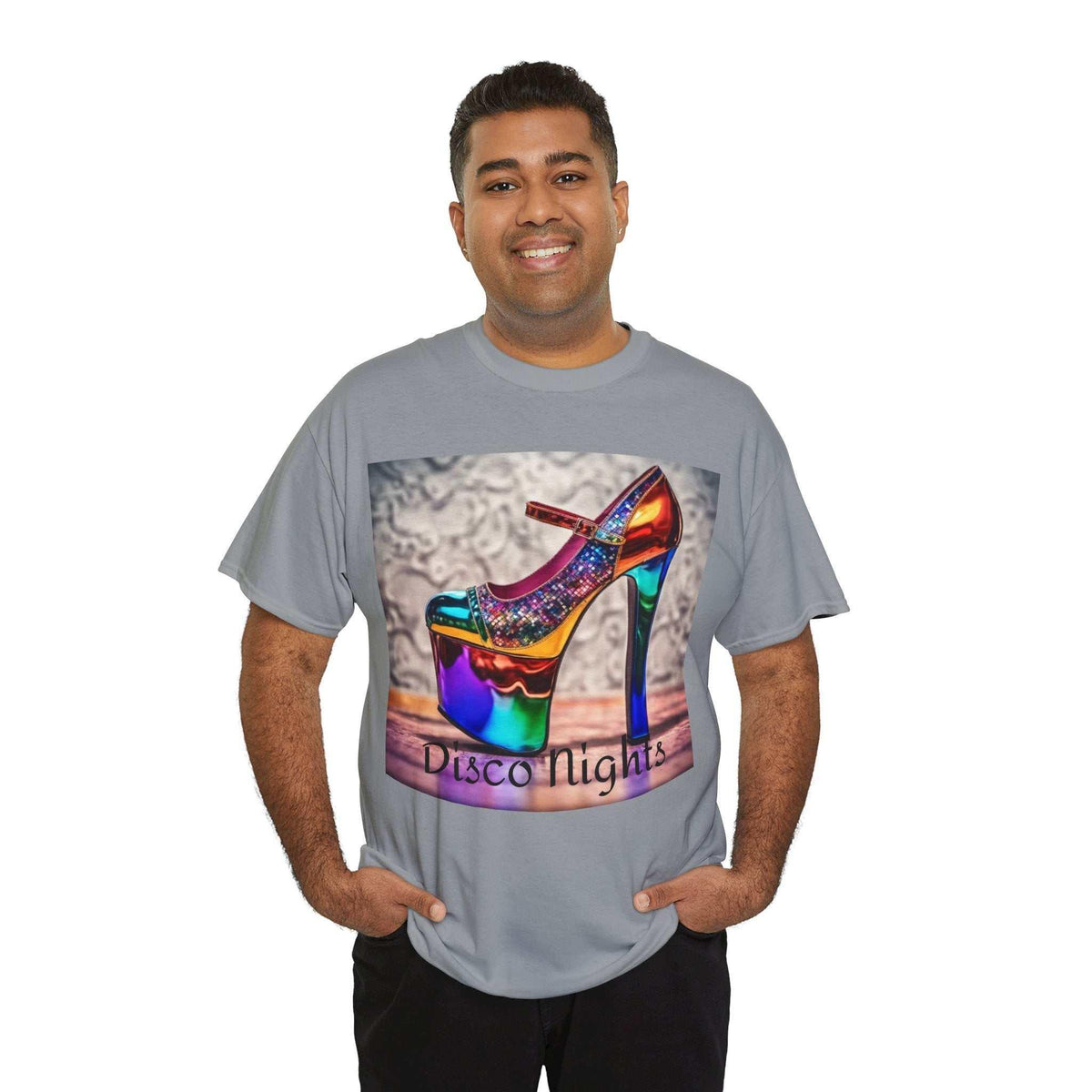 Disco Nights Unisex Heavy Cotton Tee - Retro Vibes - Under the Stars Babe - underthestarsbabe
