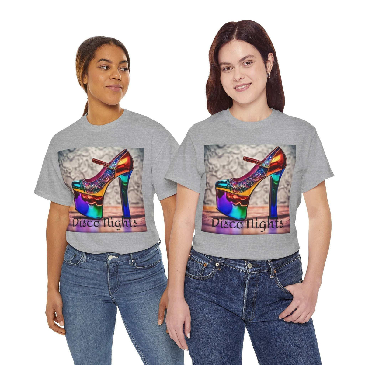 Disco Nights Unisex Heavy Cotton Tee - Retro Vibes - Under the Stars Babe - underthestarsbabe