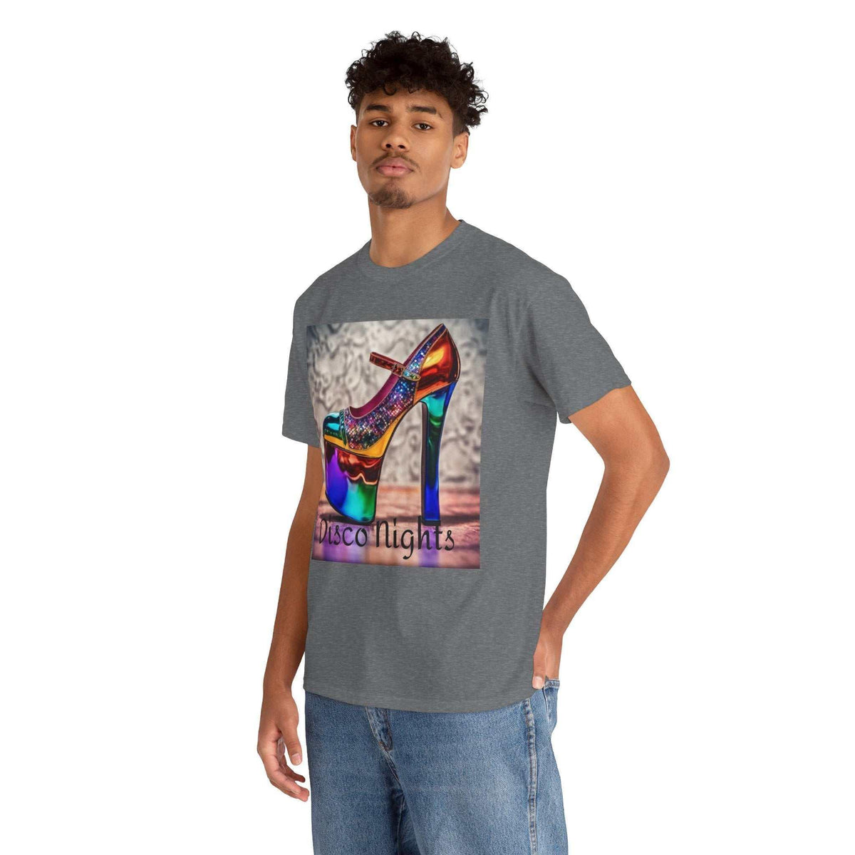 Disco Nights Unisex Heavy Cotton Tee - Retro Vibes - Under the Stars Babe - underthestarsbabe
