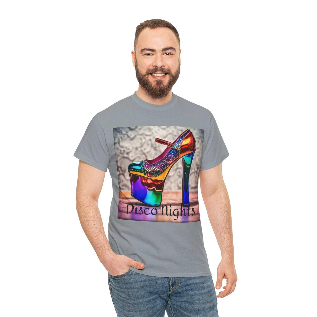 Disco Nights Unisex Heavy Cotton Tee - Retro Vibes - Under the Stars Babe - underthestarsbabe