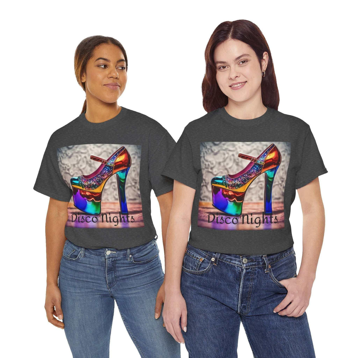 Disco Nights Unisex Heavy Cotton Tee - Retro Vibes - Under the Stars Babe - underthestarsbabe